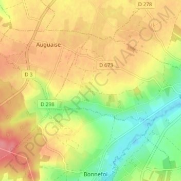 Le Goutier topographic map, elevation, terrain