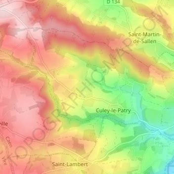 Le Carcanet topographic map, elevation, terrain