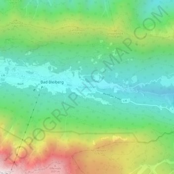 Hüttendorf topographic map, elevation, terrain