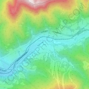 Pichl topographic map, elevation, terrain