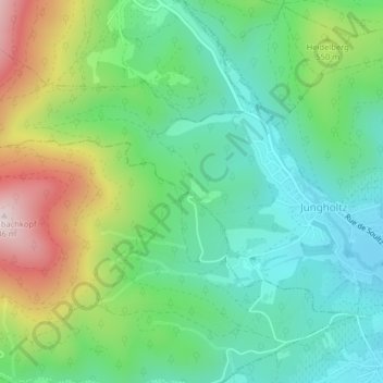 Sainte-Anne topographic map, elevation, terrain