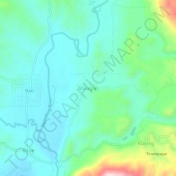 Malagap topographic map, elevation, terrain