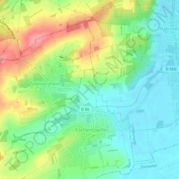 Bingle topographic map, elevation, terrain