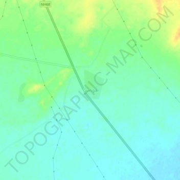 Gunga topographic map, elevation, terrain