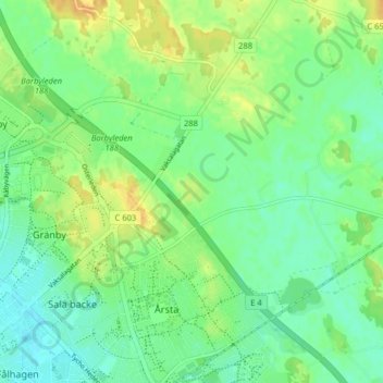 Vaskesta topographic map, elevation, terrain