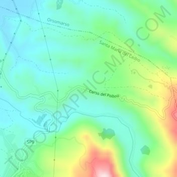 Pastina topographic map, elevation, terrain
