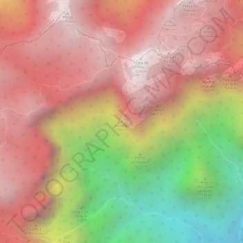 Garrafão topographic map, elevation, terrain