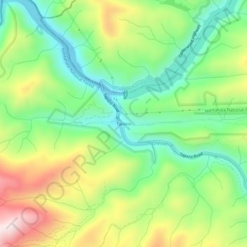 Tapoco topographic map, elevation, terrain