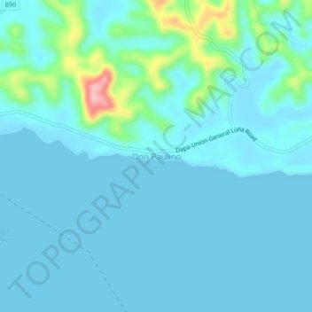 Don Paulino topographic map, elevation, terrain