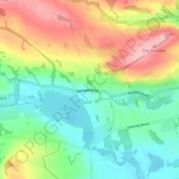 Kinloch topographic map, elevation, terrain