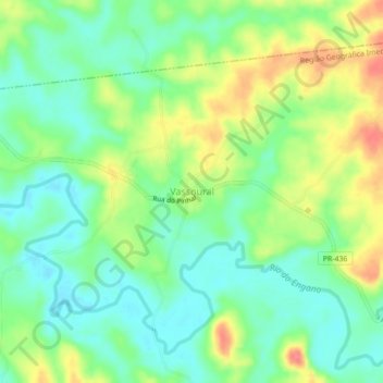 Vassoural topographic map, elevation, terrain