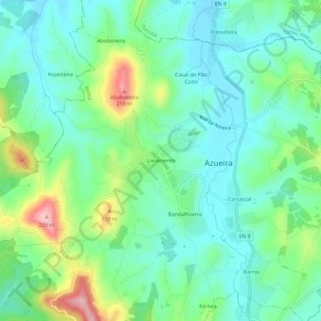 Livramento topographic map, elevation, terrain