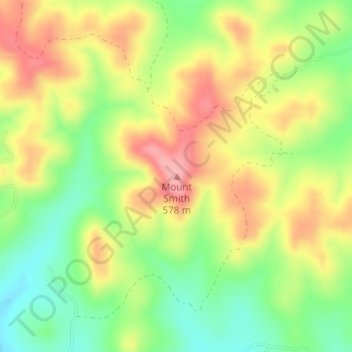 Mount Smith topographic map, elevation, terrain