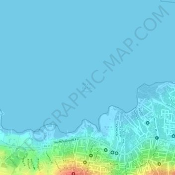 Port-au-Prince Bay topographic map, elevation, terrain
