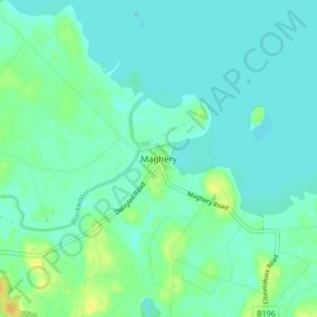 Maghery topographic map, elevation, terrain