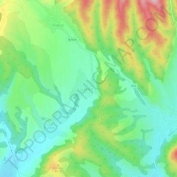Leauț topographic map, elevation, terrain