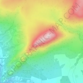 Conic Hill topographic map, elevation, terrain