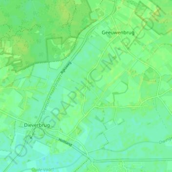 Leggeloo topographic map, elevation, terrain