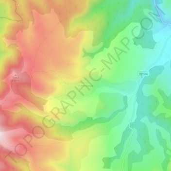 Pietroasa topographic map, elevation, terrain