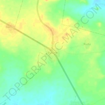 Bulawa topographic map, elevation, terrain