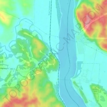 Wittenberg topographic map, elevation, terrain