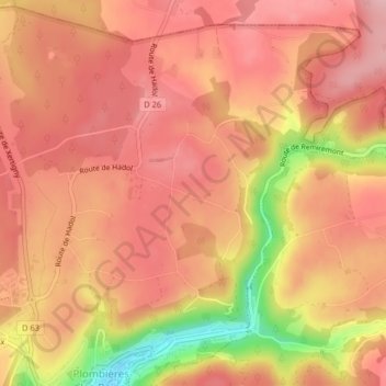 Les Arpents topographic map, elevation, terrain