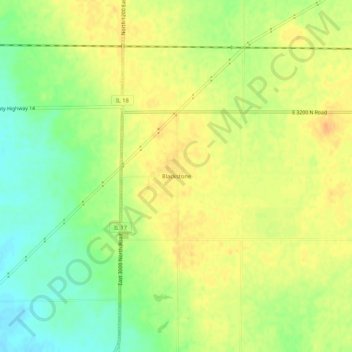 Blackstone topographic map, elevation, terrain