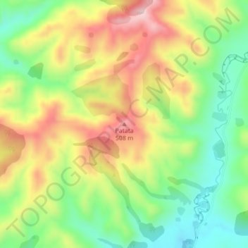Patata topographic map, elevation, terrain