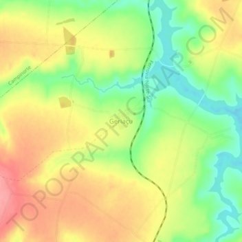 Geriaçu topographic map, elevation, terrain