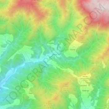 Villore topographic map, elevation, terrain