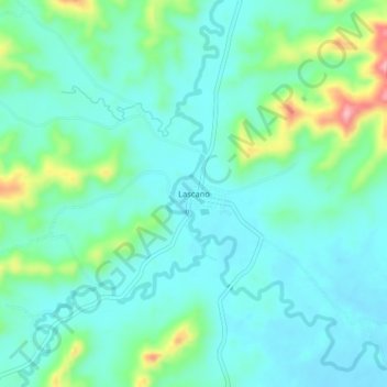 Lascano topographic map, elevation, terrain