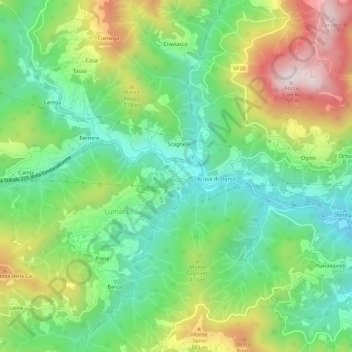 Lagomarsino topographic map, elevation, terrain