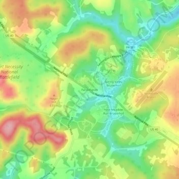 Farmington topographic map, elevation, terrain