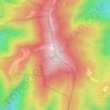 Cow Knob topographic map, elevation, terrain