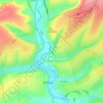 East Chisenbury topographic map, elevation, terrain