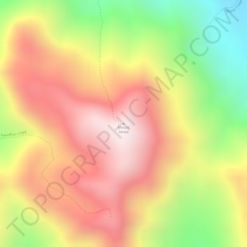 Mount Amos topographic map, elevation, terrain