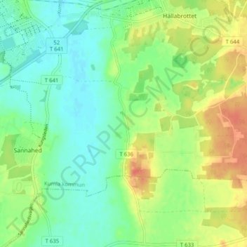 Övra Vesta topographic map, elevation, terrain