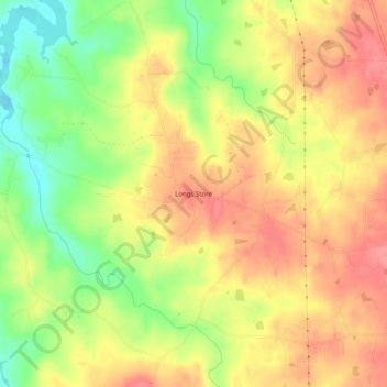 Longs Store topographic map, elevation, terrain