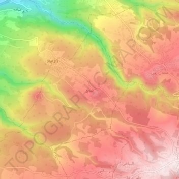 Chama topographic map, elevation, terrain