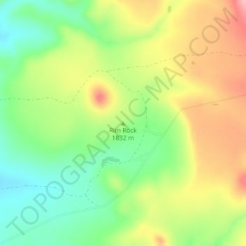 Rim Rock topographic map, elevation, terrain