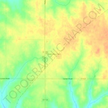 Green Mountain topographic map, elevation, terrain