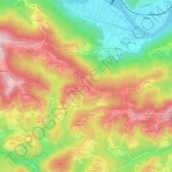 Novi Grad topographic map, elevation, terrain