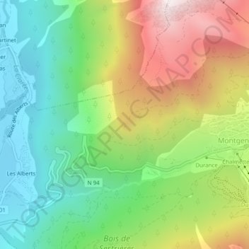 Rocher Deseur topographic map, elevation, terrain