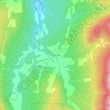 South Lincoln topographic map, elevation, terrain