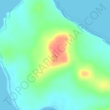 Middle Head topographic map, elevation, terrain