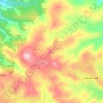 سامتا topographic map, elevation, terrain