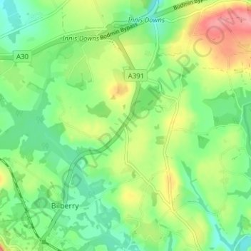 Lockengate topographic map, elevation, terrain