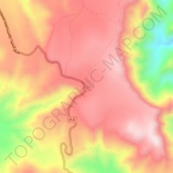 Egilla topographic map, elevation, terrain