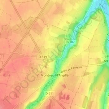 La Hêtraie topographic map, elevation, terrain