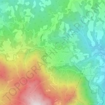 Vidiciatico topographic map, elevation, terrain